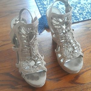 Beachy high heel sandals